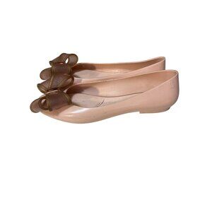 Melissa Pink Ballet Flats With Bow Womens 8